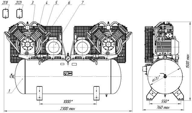 Установка компрессорная, модель К-3 Установка компрессорная, модель К-3