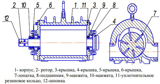 Вакуумный насос в сборе
